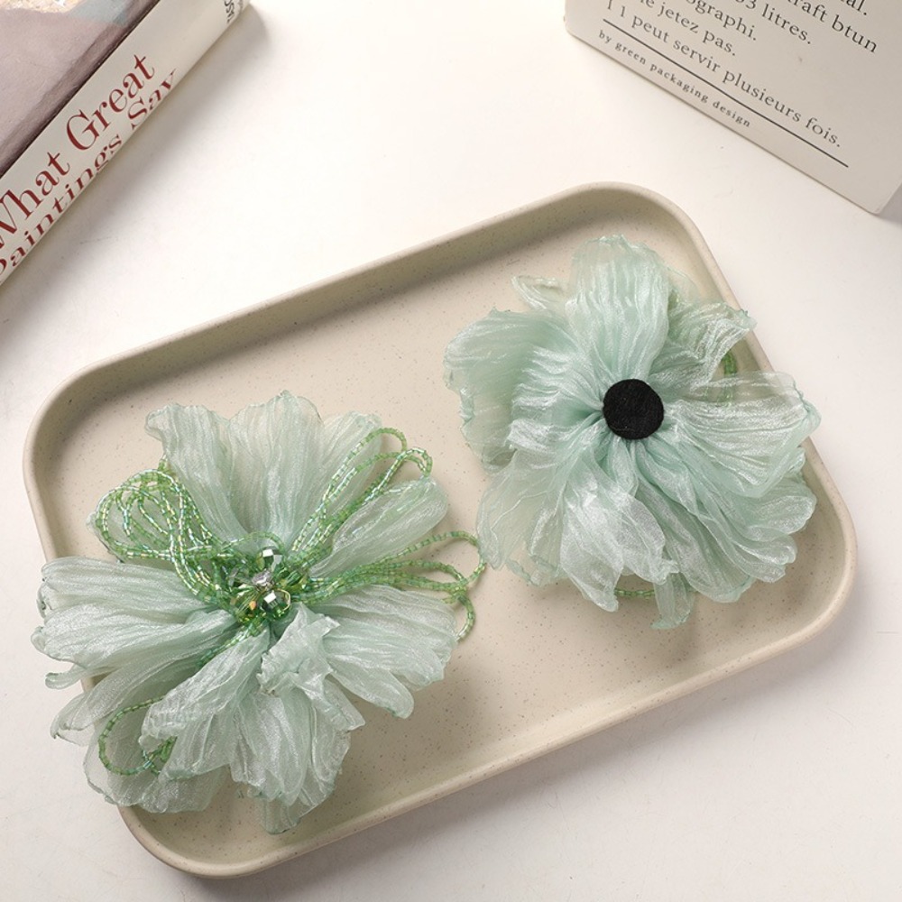 Applique Patch Flower - Organza Stoffen Bloem Patch Kristaldecoratie Fijne