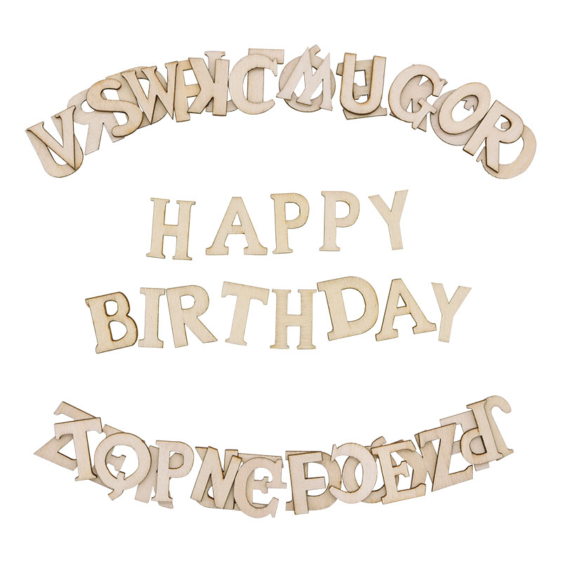 Embellish Craft - 100 Stuks Letters Houten Alfabet Nummer