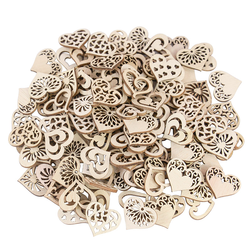 Embellish Craft - 50/100 Stuks Uitgeholde Hart Patroon Kleine