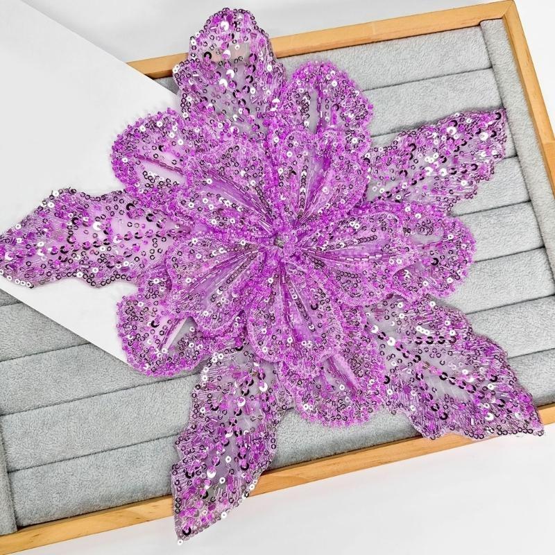 Applique Patch Flower - 39BD Lovertjes Bloem Applique Trim voor