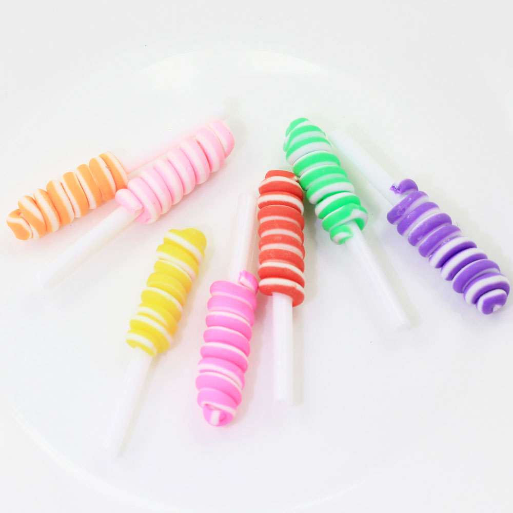 Christmas Craft Embellishment - 100/50 Stuks 8*52Mm Lange Lolly Swirl