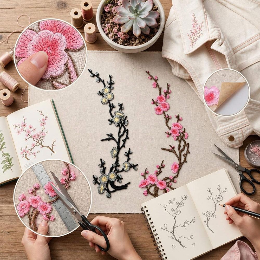 DIY Kersenbloesem Strijkapplic - Applique Patch Flower recensie en prijs