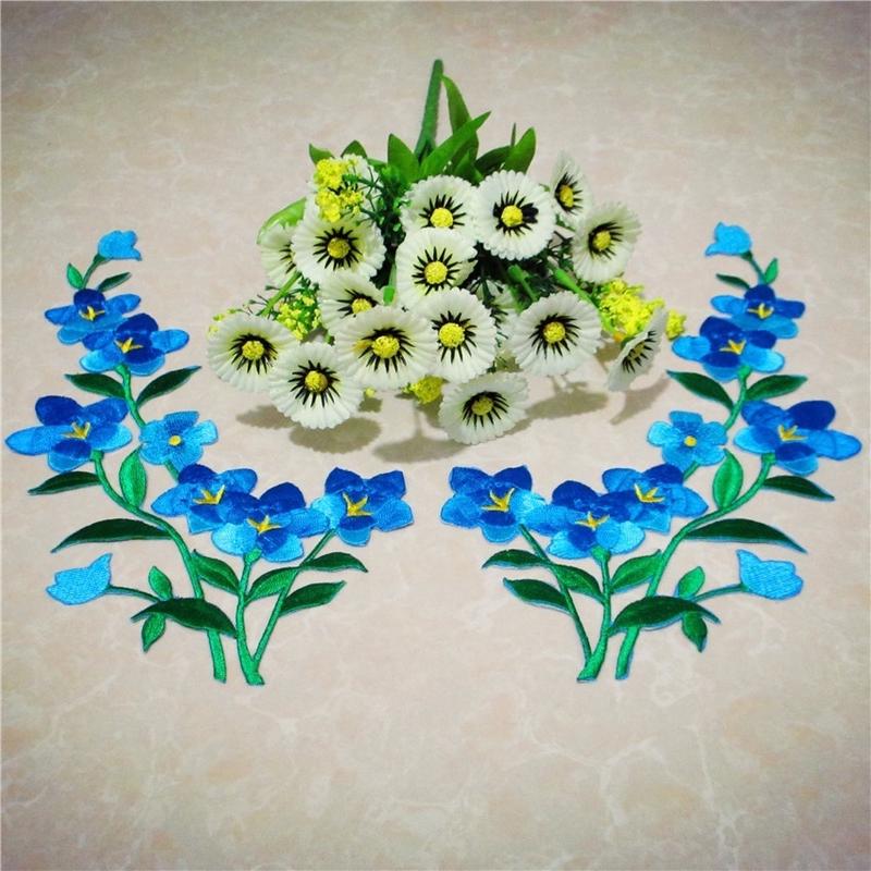 1/2 Stuks Mooie Blauwe Bloem P - Applique Patch Flower recensie en prijs