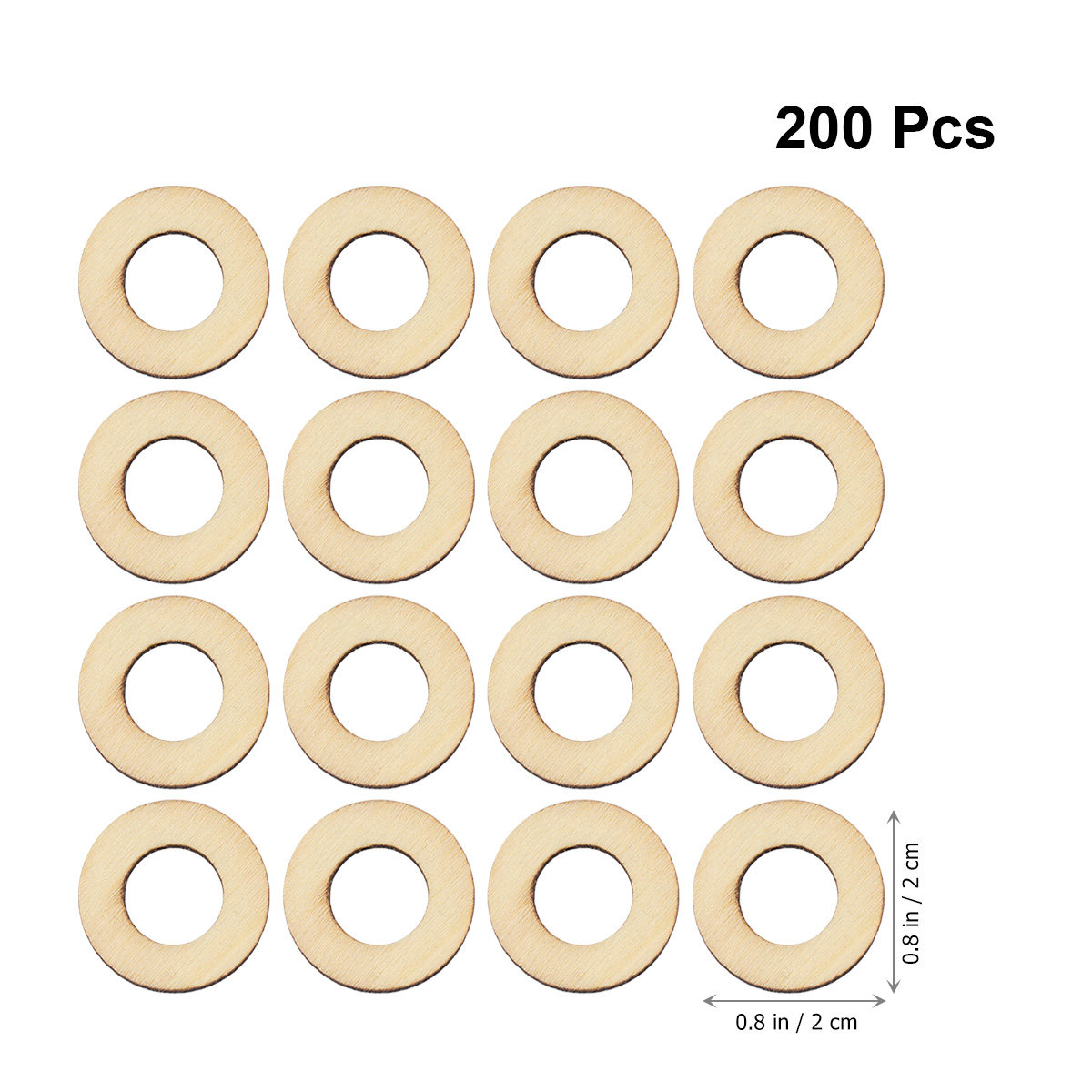 200 stuks houten cirkelversier - Christmas Craft Embellishment recensie en prijs