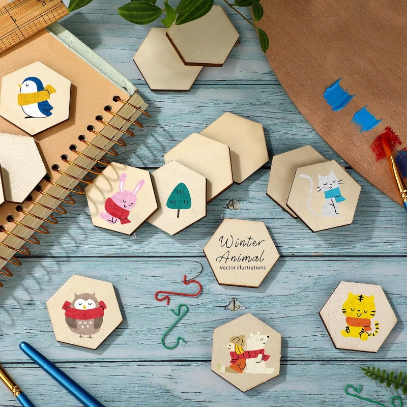 50 STKS 4 CM Onvoltooide Houte - Embellish Craft recensie en prijs